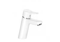 Смеситель для раковины Kludi Pure&Easy 100 372929165 белый матовый/хром