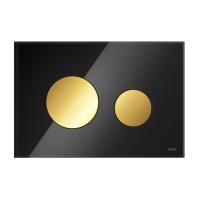 Клавиша смыва TECEloop 9240658 стекло чёрное/клавиши позолоченные