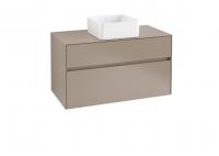 Тумба под раковину Villeroy & Boch Collaro 1000х500 мм C03800VG трюфель серый
