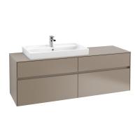 Тумба под раковину Villeroy & Boch Collaro 1600х500 мм C02600VG трюфель серый