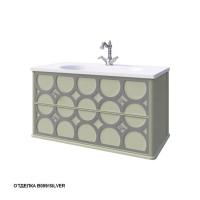 Тумба под раковину Caprigo Caprice 90 902х448 мм (2 ящика) 25113 B059/silver фисташково-зелёный/серебро