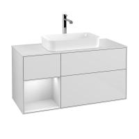 Тумба под раковину Villeroy & Boch Finion 1200х501 мм F291GFGF белый глянцевый/белый глянцевый