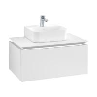 Тумба под раковину Villeroy & Boch Legato 800х500 мм с подсветкой B733L0MS белый матовый