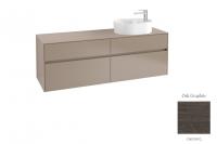 Тумба под раковину Villeroy & Boch Collaro 1600х500 мм C06700FQ дуб графитовый