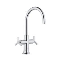 Смеситель для раковины Kludi Nova Fonte Déco высокий поворотный излив, донный клапан 201180539