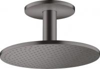 Верхний душ Axor ShowerSolutions 300 1jet с потолочным подсоединением 35301340 шлифованный чёрный хром