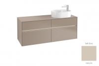 Тумба под раковину Villeroy & Boch Collaro 1400х500 мм с подсветкой C063L0VK мягкий серый
