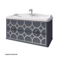 Тумба под раковину Caprigo Caprice 100 1010х493 мм (2 ящика) 25115 L810/silver графит/серебро