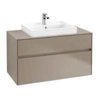 Тумба под раковину Villeroy & Boch Collaro 1000х500 мм C01900VG трюфель серый