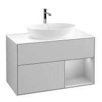 Тумба под раковину Villeroy & Boch Finion 1000х501 мм F781GJGJ светло-серый/светло-серый