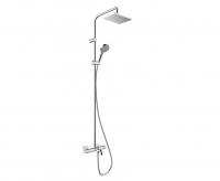 Душевая система с термостатом для ванны Hansgrohe Vernis Shape Showerpipe 230 1jet 26284000 хром