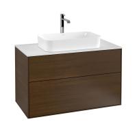 Тумба под раковину Villeroy & Boch Finion 1000х501 мм F23100GN орех/белый