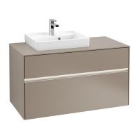 Тумба под раковину Villeroy & Boch Collaro 1000х500 мм с подсветкой C014L0VG трюфель серый