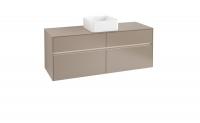 Тумба под раковину Villeroy & Boch Collaro 1400х500 мм с подсветкой C045L0VG трюфель серый