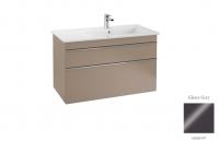 Тумба под раковину Villeroy & Boch Venticello R 953х502 мм A928 01 FP серый глянцевый