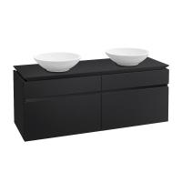Тумба под раковину Villeroy & Boch Legato 1600х500 мм B60000PD лак чёрный матовый