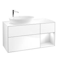 Тумба под раковину Villeroy & Boch Finion 1200х501 мм F931GFGF белый глянцевый/белый глянцевый
