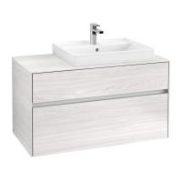 Тумба под раковину Villeroy & Boch Collaro 1000х500 мм C01800E8 белое дерево