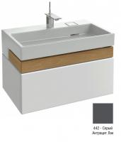 Тумба под раковину Jacob Delafon Terrace Premium 800х480 мм EB1731RU-442-442 серый антрацит глянцевый