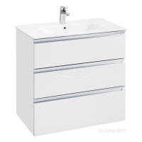 Тумба под раковину Roca The Gap New 785х453 мм 3 ящика A857406806 белый глянцевый