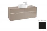 Тумба под раковину Villeroy & Boch Collaro 1400х500 мм с подсветкой C061L0PD чёрный матовый
