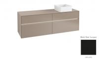 Тумба под раковину Villeroy & Boch Collaro 1600х500 мм с подсветкой C051L0PD чёрный матовый