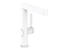 Смеситель для раковины Hansgrohe Finoris 230 ComfortZone высокий поворотный излив, донный клапан 76060700 белый матовый