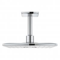 Верхний душ Grohe Rainshower SmartActive 310 Cube (потолочный кронштейн 142 мм, 2 режим струи) 26 481 LS0 белая луна