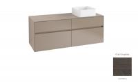 Тумба под раковину Villeroy & Boch Collaro 1400х500 мм C04700FQ дуб графитовый