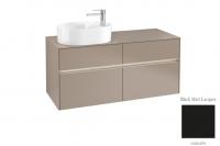 Тумба под раковину Villeroy & Boch Collaro 1200х500 мм с подсветкой C058L0PD чёрный матовый