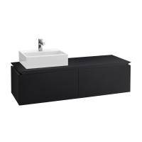 Тумба под раковину Villeroy & Boch Legato 1600х500 мм B67200PD лак чёрный матовый