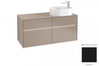 Тумба под раковину Villeroy & Boch Collaro 1200х500 мм с подсветкой C059L0PD чёрный матовый