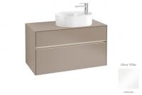 Тумба под раковину Villeroy & Boch Collaro 1000х500 мм с подсветкой C056L0DH белый глянцевый