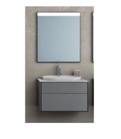 Тумба с раковиной KolpaSan Gloria OUG BLC-Black&White 700x520 мм 560530 бетон/чёрный