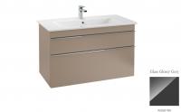 Тумба под раковину Villeroy & Boch Venticello 753х502 мм A92501RA серое стекло