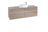 Тумба под раковину Villeroy & Boch Collaro 1600х500 мм с подсветкой C065L0VG трюфель серый
