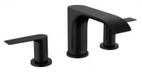 Смеситель для раковины Hansgrohe Vivenis 3 отверстия, донный клапан 75033670 чёрный матовый