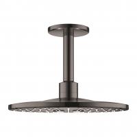 Верхний душ Grohe Rainshower SmartActive 310 (потолочный кронштейн 142 мм, 2 режима струи) 26 477 A00 тёмный графит