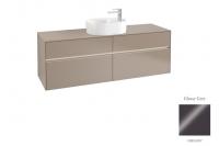 Тумба под раковину Villeroy & Boch Collaro 1600х500 мм с подсветкой C065L0FP серый глянцевый
