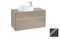 Тумба под раковину Villeroy & Boch Collaro 1000х500 мм с подсветкой C055L0FP серый глянцевый