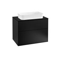 Тумба под раковину Villeroy & Boch Finion 800х501 мм F63200PD чёрный матовый