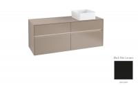 Тумба под раковину Villeroy & Boch Collaro 1400х500 мм с подсветкой C047L0PD чёрный матовый