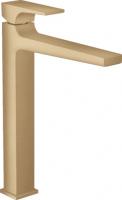 Смеситель для раковины Hansgrohe Metropol 260 ComfortZone высокий излив, донный клапан 32512140 бронза шлифованная