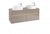 Тумба под раковину Villeroy & Boch Collaro 1400х500 мм с подсветкой C064L0VG трюфель серый