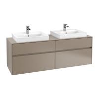Тумба под раковину Villeroy & Boch Collaro 1600х500 мм C02400VG трюфель серый