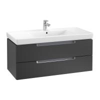 Тумба под раковину Villeroy & Boch Subway 2.0 987х449 мм A69710PD лак чёрный матовый