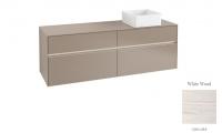 Тумба под раковину Villeroy & Boch Collaro 1600х500 мм с подсветкой C051L0E8 белое дерево