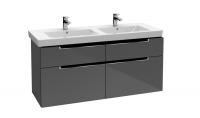 Тумба под раковину Villeroy & Boch Subway 2.0 1287х449 мм A91710FP серый глянцевый