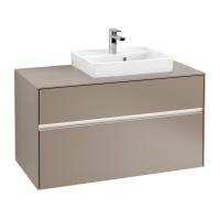 Тумба под раковину Villeroy & Boch Collaro 1000х500 мм с подсветкой C015L0VG трюфель серый