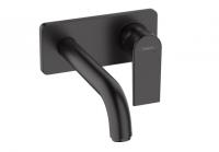 Смеситель для раковины Hansgrohe Vernis Shape настенный 71578670 матовый чёрный